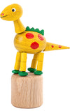 Alexander Taron Dregeno Kids Decorative Yellow Dinosaur Push Toy - 3.5' H X 1.175' W X 3' D