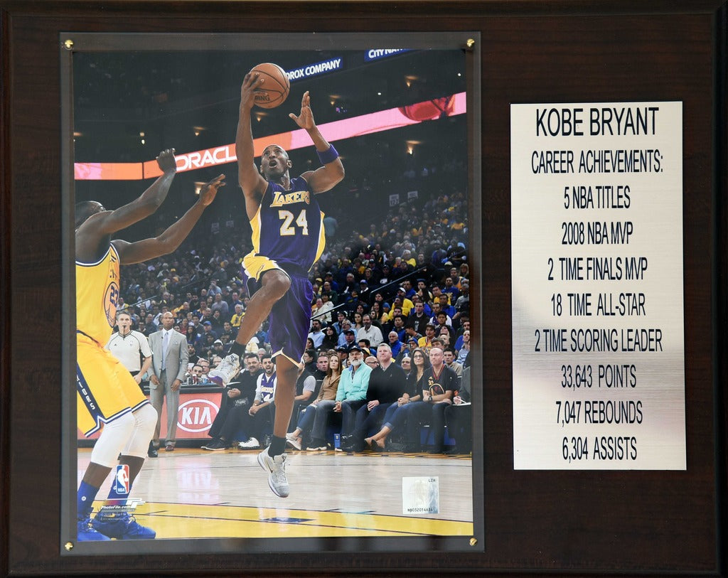 Nba 12X15 Kobe Bryant Los Angeles Lakers Career Stat Plaque