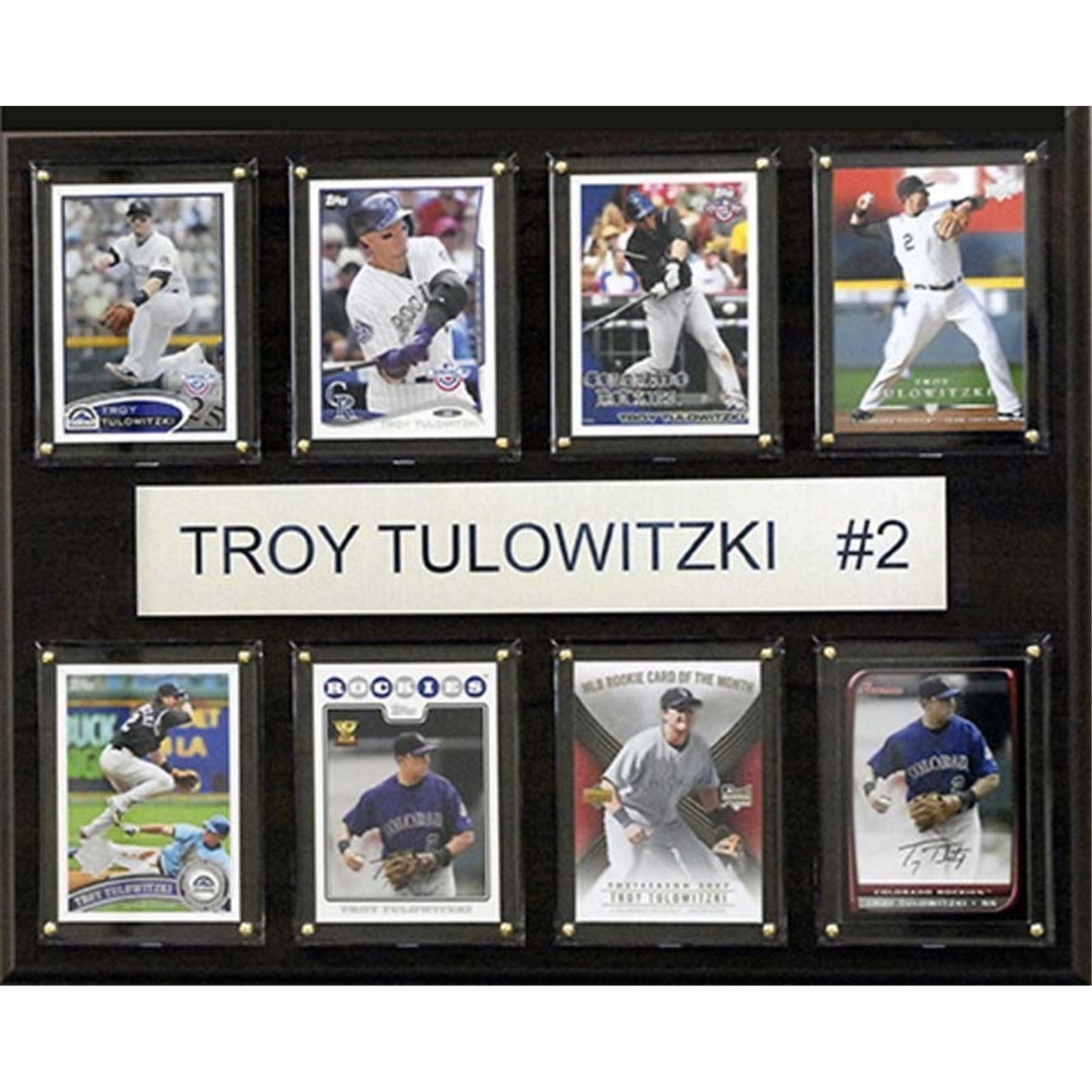 Mlb Colorado Rockies Troy Tulowitzki 8-Card Plaque, 12 X 15-Inch