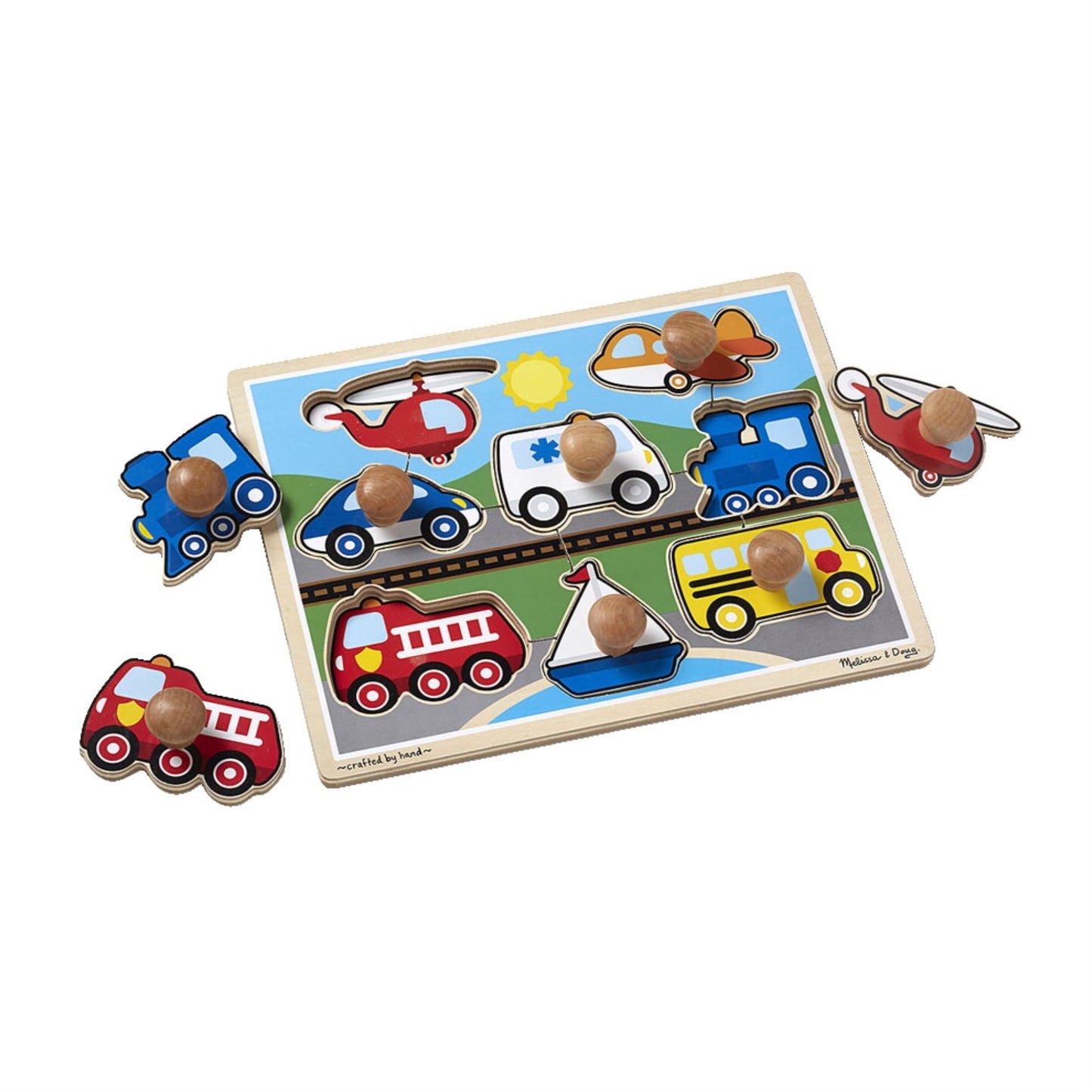 Melissa &Amp; Doug Vehicles Jumbo Knob Puzzle