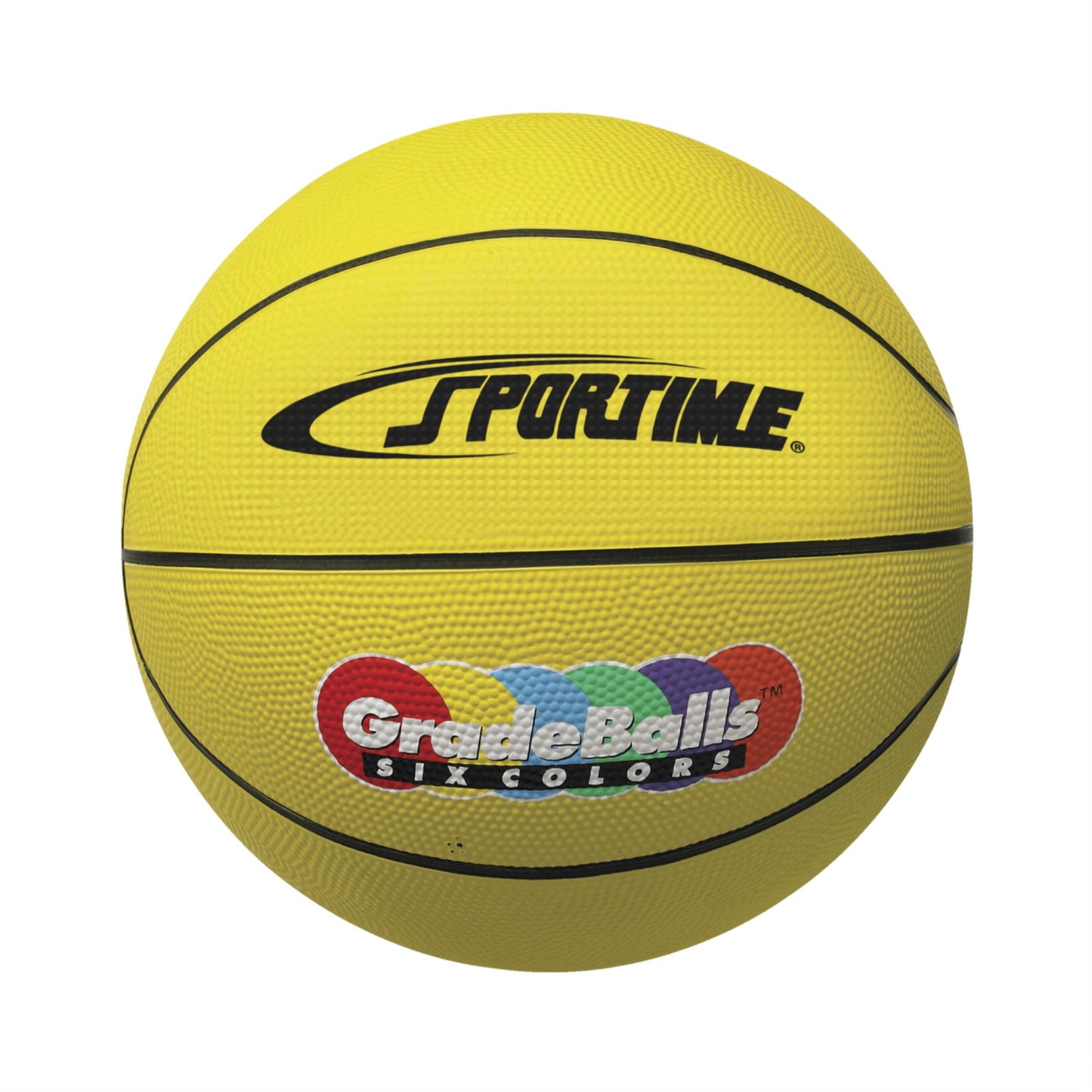 Sportime 27 Inch Gradeball Rubber Junior Basketball, Yellow