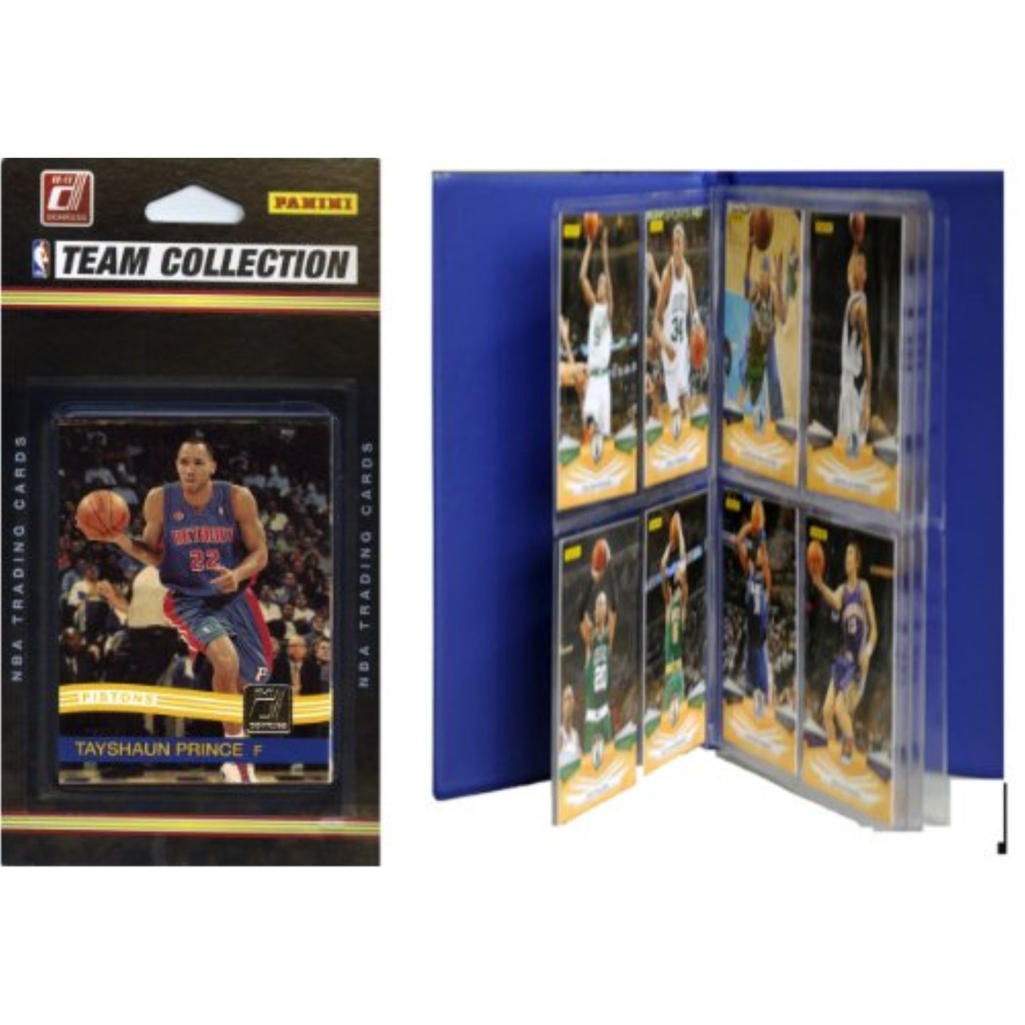 Nba Detroit Pistons Licensed 2010-11 Donruss Team Set Plus Storage Album