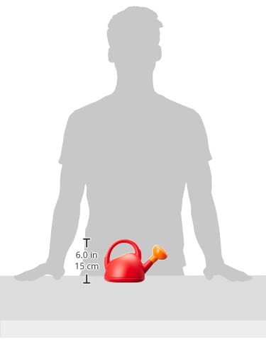 Hape Sand and Beach Toy Watering Can Toys, Red, L: 8.5, W: 5.7, H: 4.9 inch