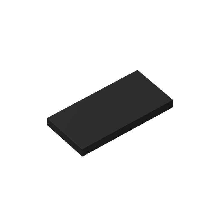 Classic Tiles Block Bulk, Black Tiles 2X4, Building Tiles Flat 100 Piece, Compatible With Lego Parts And Pieces: 2X4 Black Tiles