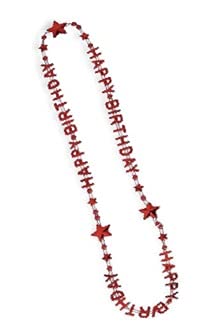 Guidea 24 Piece Colorful Happy Birthday Bead Necklaces Party Favors