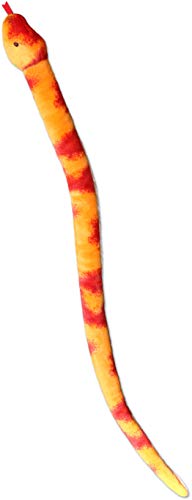 Aurora® Playful Snake Corn Snake Stuffed Animal - Eye-Catching Designs - Versatile Fun - Orange 50 Inches