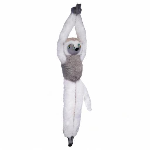 Deluxebase EcoBuddiez Tree Huggers - Sifaka from Small 55cm Hanging Soft Toy Made from Recycled Plastic Bottles. Eco-Friendly So