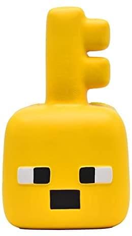Just Toys LLC Minecraft Dungeons Key Golem Mega SquishMe - Small Yellow Polyurethane Plush Toy, Model JT3670KG