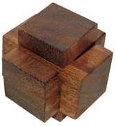 Three Pieces Brain Teaser Wooden Puzzle