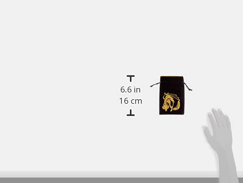 Q-Workshop Dragon Black & Golden Velour Dice Bag