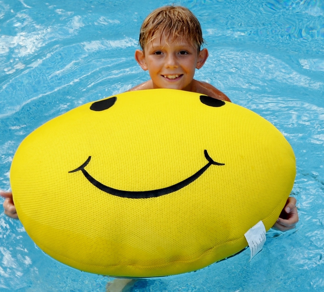Main Access - Smiley Face - Seaside Rider Swimming Pool Float Raft For Teens, Adults