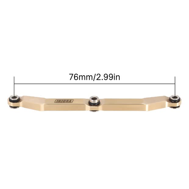 INJORA Brass Steering Link for TRX4M Upgrade Parts 1/18 RC Crawler Car,Full Clearance,12g