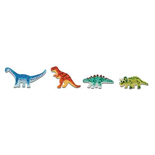 Melissa & Doug Dinosaur Activity Rug - 39" x 36", Brown, Model 9427, Fun Prehistoric Design for Playroom or Nursery