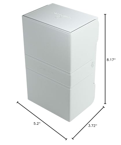GameGenic Card Deck Box - Deck Convertible White 200CT - Durable and Sturdy TCG, OCG Card Storage - Compatible with Pokemon Yugi