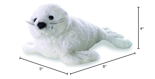 Aurora® Mini Flopsie™ Harp Seal Stuffed Animal, 8-Inch, White, Soft Polyester, Adorable Plush Toy for Kids and Families