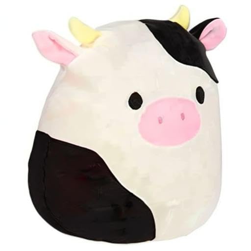 Squishmallows Official Kellytoy Plush Farm Squad Squishy Soft Toy Animals (8 Inch, Connor Cow)