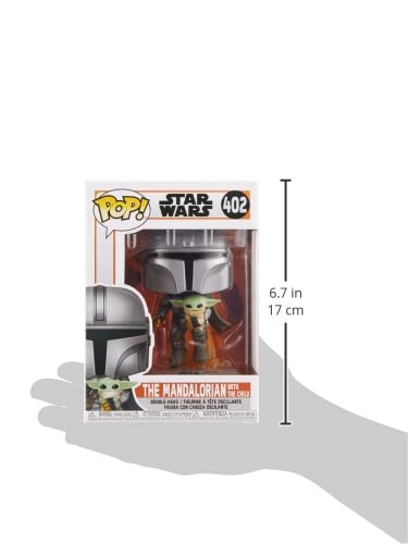 Funko Pop! Star Wars: The Mandalorian - Mandalorian Flying With The Child, Grey