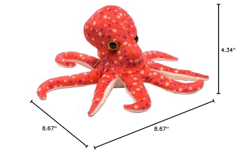Wild Republic Octopus Plush, Stuffed Animal, Plush Toy, Gifts For Kids, Hug’Ems 7 Inch