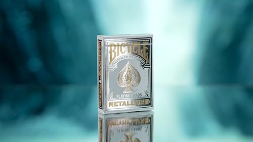 Bicycle Metalluxe Silver Playing Cards - enhanced Metal Foil Finish - game-style Size