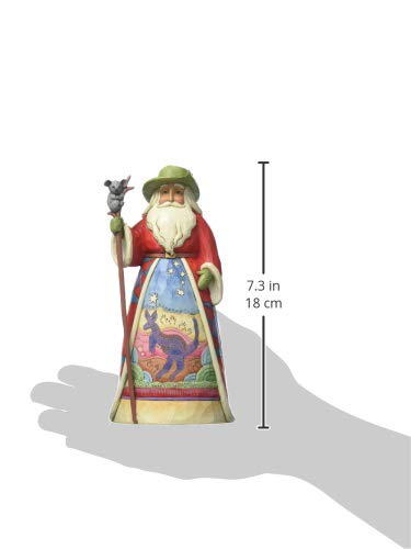 Enesco Jim Shore Heartwood Creek Australian Santa Stone Resin Figurine, 7 Inch, Multicolor,Red, White And Green