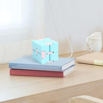 Blue Infinity Cube Magic Toys Antistress Endless Cube Hand Flip Stress Reliver Finger Antism Game Pockets Toy Gift Anxiety Relief and Kill Time Fidget Blocks