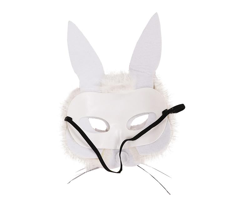 Hosfairy 1Pcs Halloween Rabbit Mask Animal Rabbit Mask Animal Face Mask For Halloween Easter Costume Party Cosplay Props