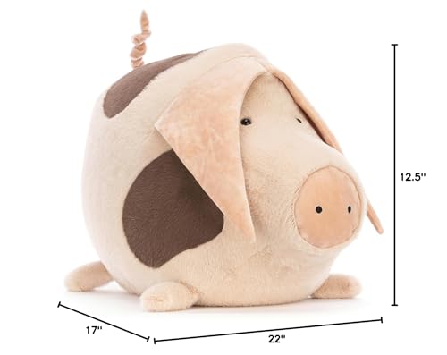 Jellycat Higgledy Piggledy Old Spot Pig Stuffed Animal, Really Big 22 Inches - Farmyard Plush Toy - Classic Children'S Gift