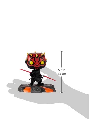 Funko Pop! Deluxe Star Wars Darth Maul Vinyl Figure - Glow in The Dark - Standard Size - Multicolor - Model 63294