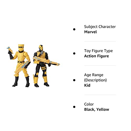 MARVEL Avengers Legends 6 Inch Action Figure 2-Pack - Black Plastic Troop Builder, Model 3403901E-A9DC-4C07-9FA0-F5DC39DF