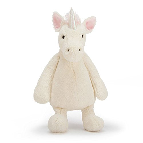 Jellycat Bashful Unicorn Plush - Medium 12 Multicolor Stuffed Animal Toy for Kids