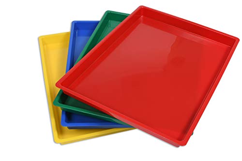 Edx Education Multipurpose Trays, Set Of 4 Assorted Colors