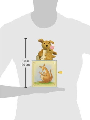Schylling Jack in the Box Kangaroo Toy with Momma & Baby Joey Puppet, Plays Pop Goes The Weasel, Perfect for Toddlers 18mo+