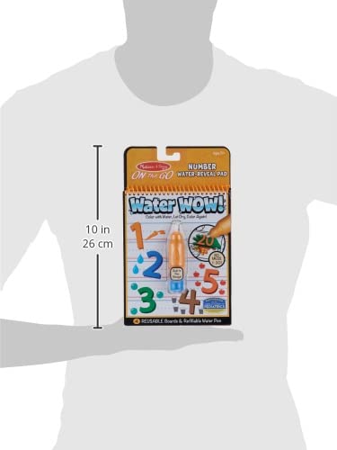 Melissa & Doug On The Go Water Wow! Reusable Water-Reveal Activity Pad - Numbers - FSC Certified