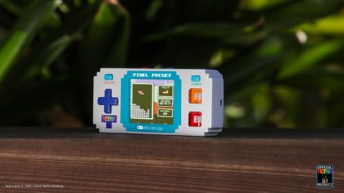 Tetris Pixel Player: Officially Licensed Tiny Tetris Video Game, Strategic Puzzle Game With 10 Bonus Games, Portable Keychain Arcade, Games For Kids And Adults