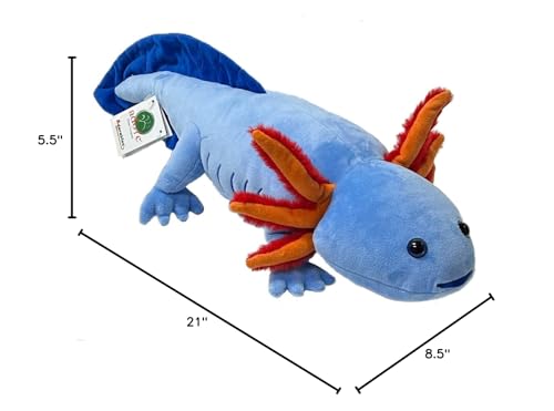 Adore Plush Company 21" Blue Axolotl Plush Stuffed Animal Toy - Soft, Cuddly, Perfect for Kids and Collectors