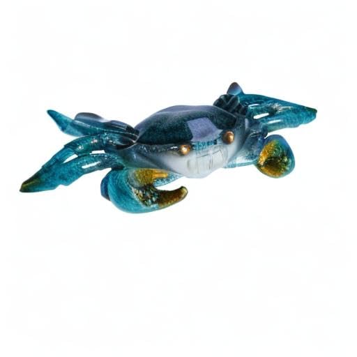 Beachcombers Gloss Blue Crab 8-Inch Length Resin, Figurine