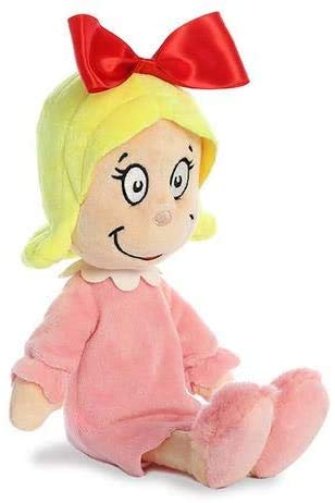 Aurora World Plush Dr. Seuss The Grinch & Cindy Lou Who Set - 18" Green, Blonde, Red Plush Toys