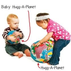 Rattle Baby Earth Hugg-A-Planet | Soft Plush Rattle Globe For Learning | For Babies, Kids, Toddlers | Soft Educational Earth Toy | With Rattling Noise Maker