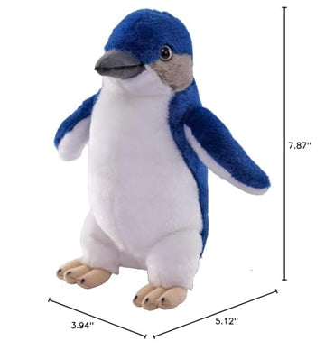 Wild Republic Cuddlekins Mini, Fairy Penguin, Stuffed Animal, 8 Inches, Gift For Kids, Plush Toy, Fill Is Spun Recycled Water Bo