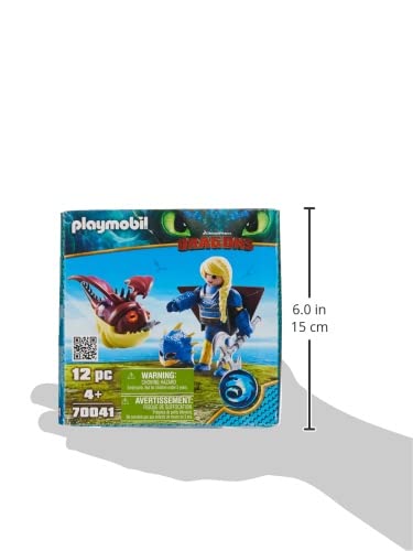 Playmobil How to Train Your Dragon III Astrid with Hobgobbler, Small Multi Plastic, Model 70041