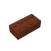 Classic Bulk Brick Block 2X4, 100 Piece Building Brick Brown, Compatible With Lego Parts And Pieces 3001, Creative Play Set - Co