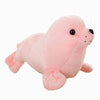 Aucooma Seal Stuffed Animal Pillows Plush Toys Hug Sleep Cute For Kids Gifts 13.7(Pink)