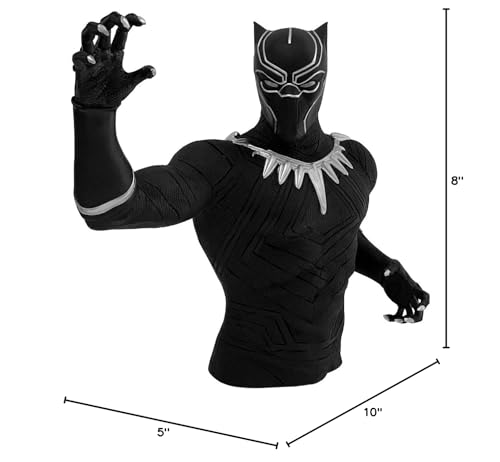 Marvel Black Panther Bust Bank Action Figure Multi-Colored, 4''
