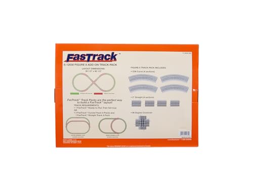 Lionel FasTrack Figure-8 Add-On Track Pack, Electric O Gauge
