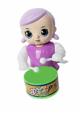Beany Baby Girls Drummer Toys With Dancing Action For Kids Toys Key-Operated Girl Infant Toddler Baby Gift (Baby-01)