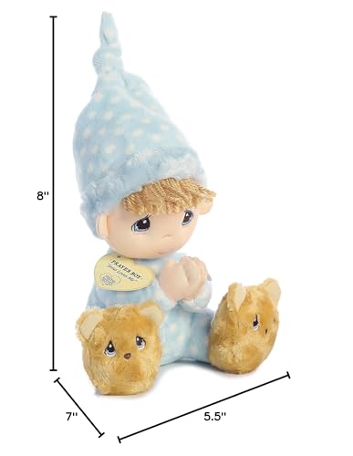 Aurora® Precious Moments™ Prayer Boy Stuffed Animal, Blue, 9.5 inches, Model 15720, Soft Polyester, Cherished Memories