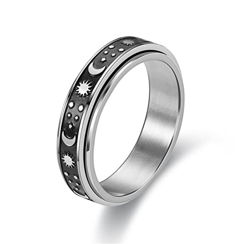 VCMART Anxiety Ring for Women Fidget Anxiety Rings for Anxiety Rotatable Spinner Rings for Anxiety Stress Relieving Anxiety Ring