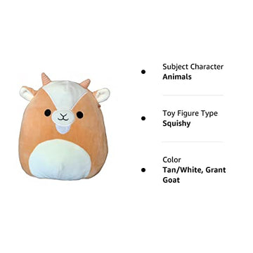 Squishmallows Official Kellytoy Plush 8 Inch Squishy Soft Plush Toy Animals (Grant Goat)