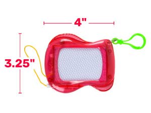 Bedwina Mini Magnetic Drawing Board For Kids - (Pack Of 6) Backpack Keychain Clip Drawing Boards, Erasable Doodle Sketch Writing Pad Boys & Girls, Birthday Kids Party Favors