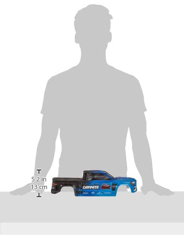 ARRMA 1/10 Granite 4X2 Painted Decaled Trimmed Body Blue/Black, ARA402344